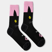 Chaussette Cute Black Cat Socks Gift for Cat Lovers (Droite)