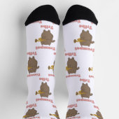 Chaussette Cute Cartoon Cat Playing Trumpet Tribe (Haut)