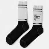 Chaussette Cute Cat in a Paper Bag Crew Socks with Name (Gauche)