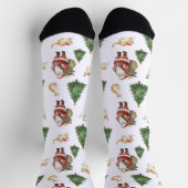 Chaussette Cute Cats and Christmas Trees Pattern Socks (Haut)