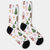 Chaussette Cute Cats and Christmas Trees Pattern Socks (Droite)