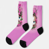 Chaussette Cute Chic Kitten Shabby, Rose Rose (Gauche)