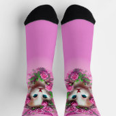 Chaussette Cute Chic Kitten Shabby, Rose Rose (Haut)