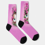 Chaussette Cute Chic Kitten Shabby, Rose Rose (Droite)