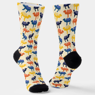 Chaussette Cute Colorful Cartoon Camels Pattern