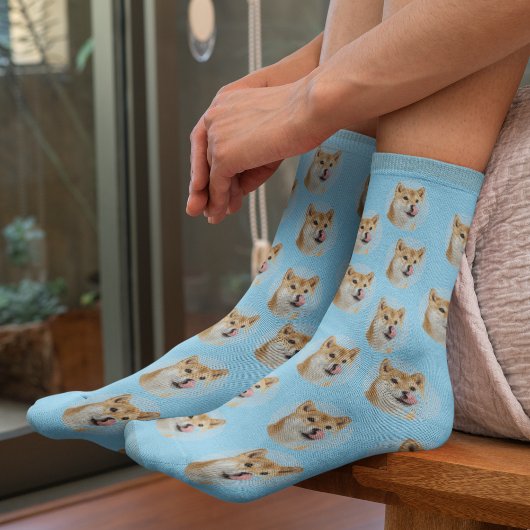 Chaussette Cute Custom Pet Photo Socks