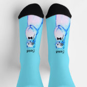 Chaussette Cute Ferret Aquarelle Drôle Nom de l'animal (Haut)