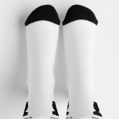 Chaussette Cute Funny Chat et pattes noirs sur Chaussettes bl (Haut)