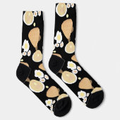 Chaussette Cute gaufre Pancake Oeufs Petit Déjeuner Buffet Pa (Droite)