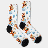 Chaussette Cute Giraffes on Clouds Baby Shower All-Over-Print (Droite)