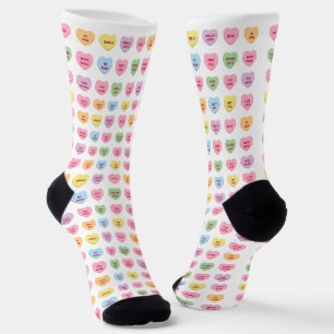 Chaussette Cute girly fun conversation personnalisée coeurs m