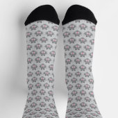 Chaussette Cute Gray Cat Face Pattern (Haut)
