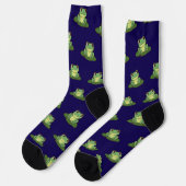 Chaussette Cute Green Frog Pattern Socks (Gauche)
