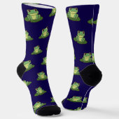 Chaussette Cute Green Frog Pattern Socks (Angulaire)