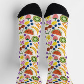 Chaussette Cute Hand-drawn Doodle Fruits Seamless Pattern (Haut)