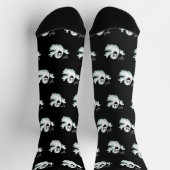 Chaussette Cute Happy Ghost Black (Haut)
