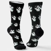 Chaussette Cute Happy Ghost Black (Angulaire)