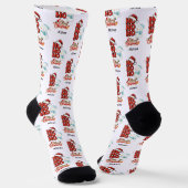 Chaussette Cute Ho Ho Ho Joyeux Noël Nom personnalisable (Angulaire)