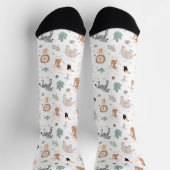 Chaussette Cute Jungle Rainforest Animaux Motif (Haut)