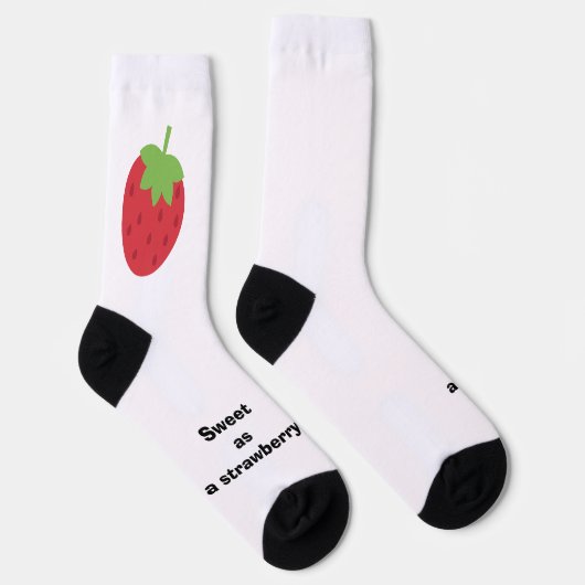 Chaussette Cute Minimal Strawberry Socks (Droite)