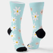 Chaussette Cute Modern Daisy Fleur de lys Rustique transparen (Angulaire)