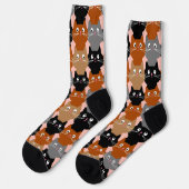 Chaussette Cute Motif de chats colorés (Gauche)