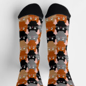 Chaussette Cute Motif de chats colorés (Haut)
