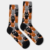 Chaussette Cute Motif de chats colorés (Droite)