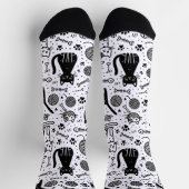 Chaussette Cute noir et blanc Chat Chaussettes Motif minimali (Haut)