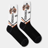 Chaussette Cute orange, blanche et noire (Droite)