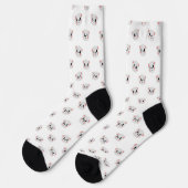 Chaussette Cute Panda Grid Crew Socks (Gauche)