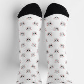 Chaussette Cute Panda Grid Crew Socks (Haut)