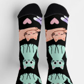 Chaussette Cute Pastel Cats Crew Socks – Kitty (Haut)