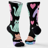 Chaussette Cute Pastel Cats Crew Socks – Kitty (Angulaire)