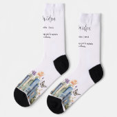 Chaussette Cute Rainbow Librairie & Livres Enseignant Monogra (Gauche)