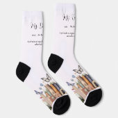 Chaussette Cute Rainbow Librairie & Livres Enseignant Monogra (Droite)