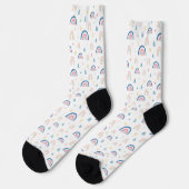 Chaussette Cute Rainbows & Hearts Motif (Gauche)