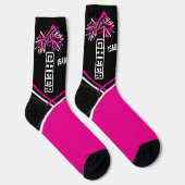 Chaussette Cute rose, blanche et noire (Droite)