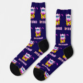 Chaussette Cute Rose Kitty - Né à Dazzle Art (Gauche)