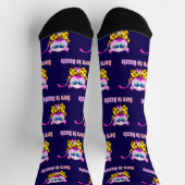 Chaussette Cute Rose Kitty - Né à Dazzle Art (Haut)
