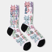 Chaussette Cute Science Axolotl Grid (Droite)