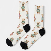 Chaussette Cute Socks with Christmas Teddy Bear in Sweaters (Gauche)