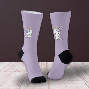 Chaussette Cute Unicorn violet