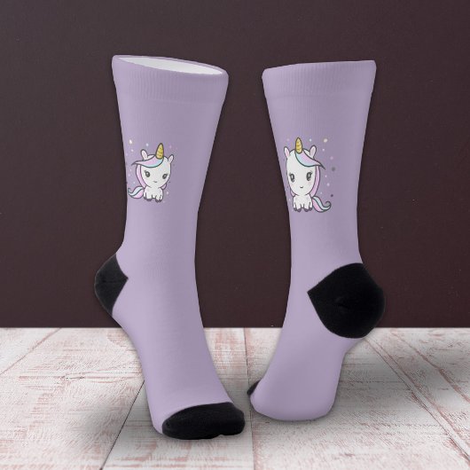 Chaussette Cute Unicorn violet