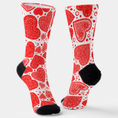 Chaussette Cute Valentine Red Lacy Coeurs (Angulaire)