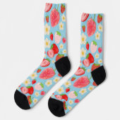 Chaussette Cute Watercolor Strawberry Seamless Pattern (Gauche)