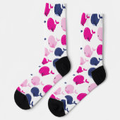 Chaussette Cute Whales, Pattern of Whales, Sea Animals (Gauche)