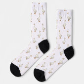 Chaussette Cute White Goose Pattern (Gauche)
