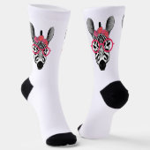 Chaussette Cute Zebra fille Crew Chaussettes (Angulaire)