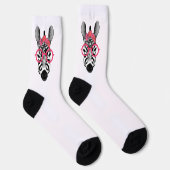 Chaussette Cute Zebra fille Crew Chaussettes (Droite)